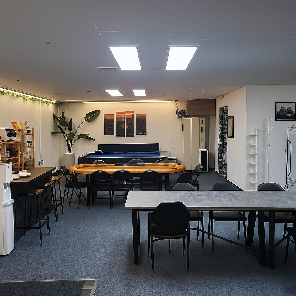 High-ceiling luxury game room under Bulgamsan