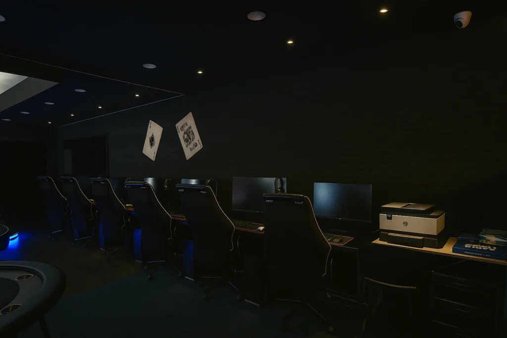 PC gaming seats with ambient lighting